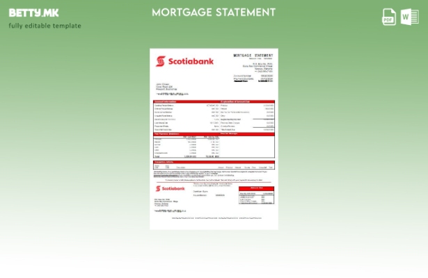 Модерен стил Шаблон за извод на банкарска хипотека на Бахамите на Шкотска банка